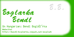 boglarka bendl business card